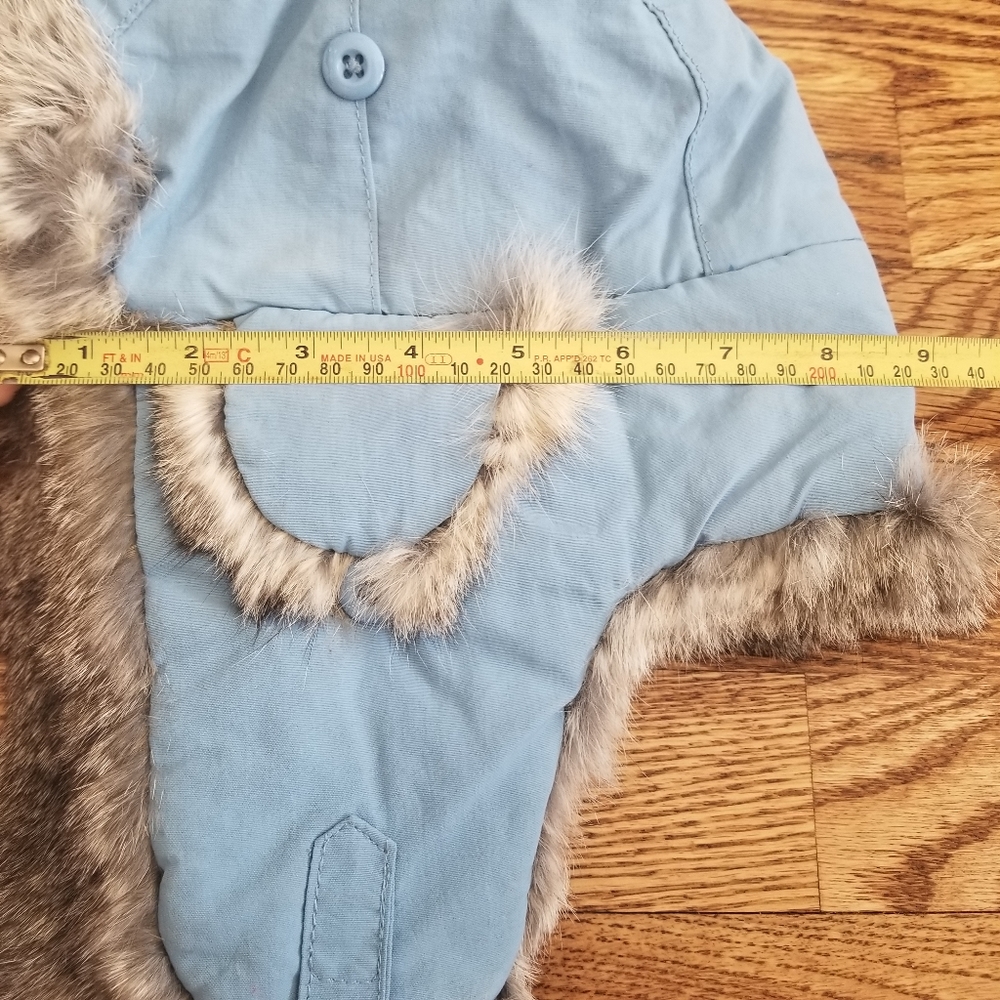 Crown Cap with Rabbit Fur Trim - Picture 6 of 11